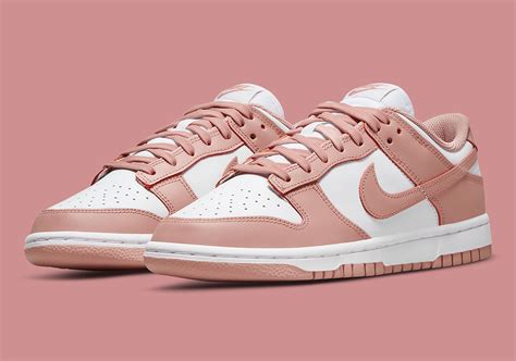 dunk low rose whisper shoes.